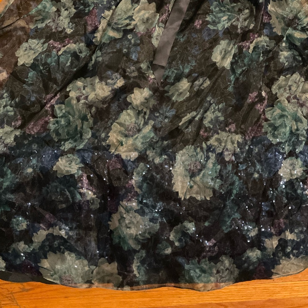 Stunning Floral Organza Evening Dress 18W Prom, Weddings Black Tie Floor Length - Picture 7 of 9